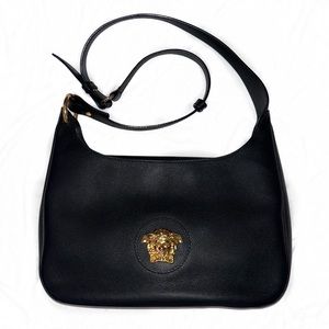 Versace Black Hobo Bag